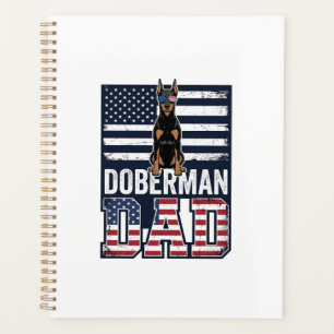 Vintage Dobermann Vater Patriotisches Hund-Shirt D Planer