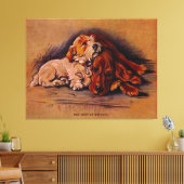 "Vintage Dog Artist, Lucy Dawson" Leinwanddruck (Insitu (Wohnzimmer))