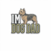 Vintage Dog Dad Terrier Engraving Shirt Design_1 Aufkleber (Vorderseite)