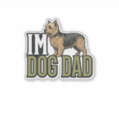 Vintage-Dog-Dad-Terrier-Gravur-Shirt-Design_1 Aufkleber (Vorderseite)