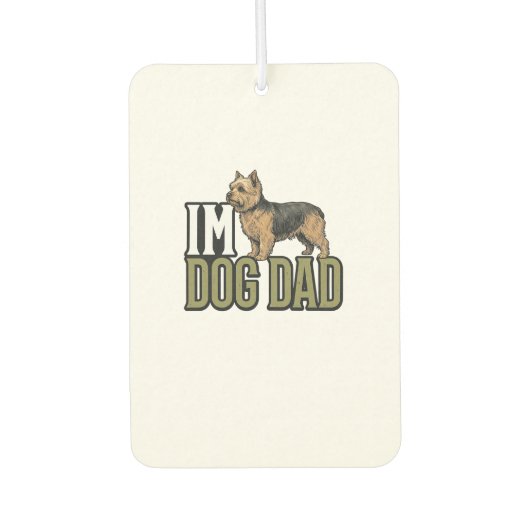 Vintage-Dog-Dad-Terrier-Gravur-Shirt-Design_1 Autolufterfrischer (Vorderseite)
