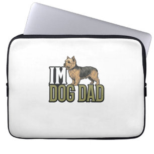 Vintage Dog Dad Terrier Gravur Shirt Design_1 Laptopschutzhülle
