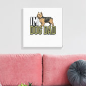 Vintage Dog Dad Terrier Gravur Shirt Design_1 Leinwanddruck (Insitu (Wohnzimmer))