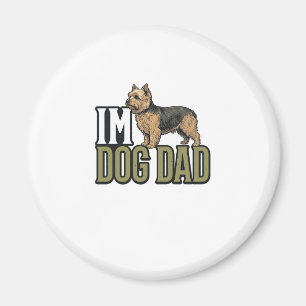 Vintage Dog Dad Terrier Gravur Shirt Design_1 Magnet