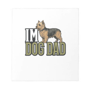 Vintage Dog Dad Terrier Gravur Shirt Design_1 Notizblock