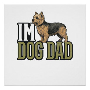 Vintage Dog Dad Terrier Gravur Shirt Design_1 Poster