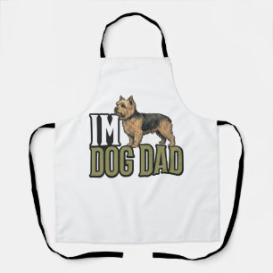Vintage Dog Dad Terrier Gravur Shirt Design_1 Schürze