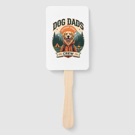 Vintage Dog Dads Outdoor-Sport-Crew Golden Retrie Fächer (Vorderseite)