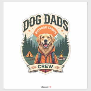 Vintage Dog Dads Outdoor-Sportmannschaft Golden Re Aufkleber