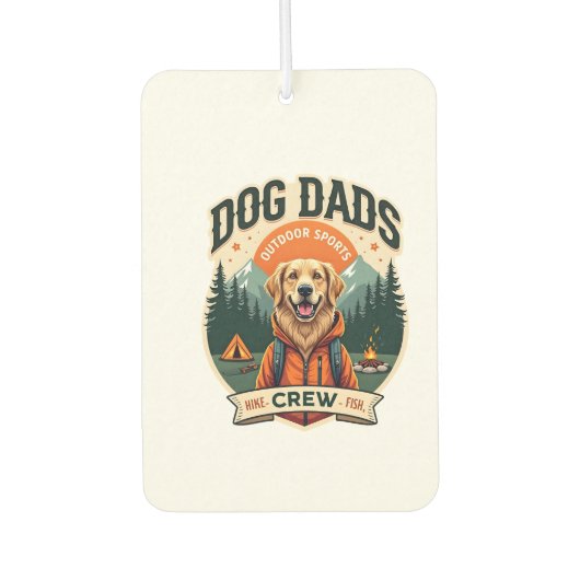 Vintage Dog Dads Outdoor-Sportmannschaft Golden Re Autolufterfrischer (Vorderseite)