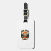 Vintage Dog Dads Outdoor Sports Crew Golden Retrie Gepäckanhänger (Vorderseite vertikal)