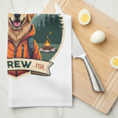 Vintage Dog Dads Outdoor Sports Crew Golden Retrie Geschirrtuch (Viertel Falte)