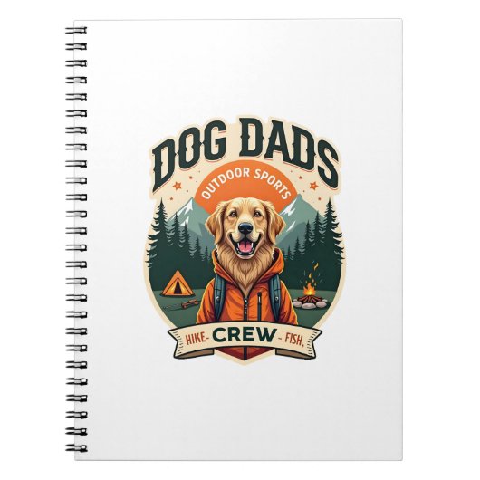 Vintage Dog Dads Outdoor Sports Crew Golden Retrie Notizblock (Vorderseite)