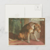 Vintage Dog Postkarte [mit Grußtext] (Vorne/Hinten)