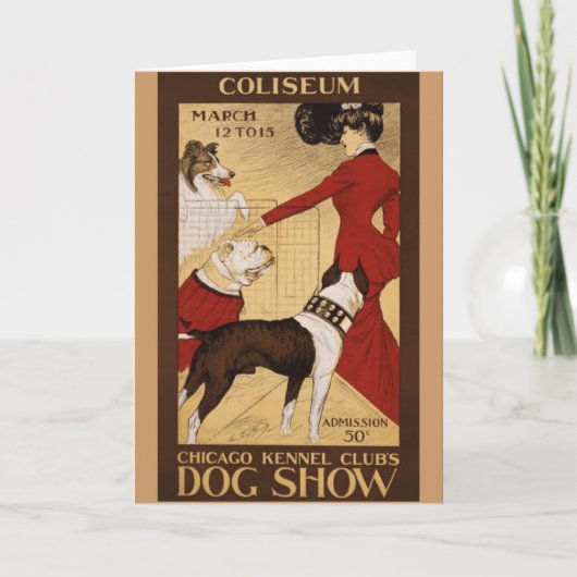 Vintage Dog Show Karte (Vorderseite)