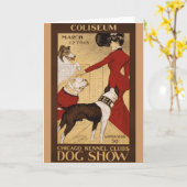 Vintage Dog Show Karte (Gelbe Blume)