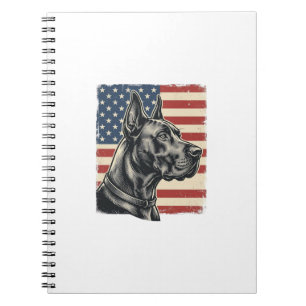 Vintage-Dogge-Patriotismus-Flagge-Vektor-Design_1 Notizblock