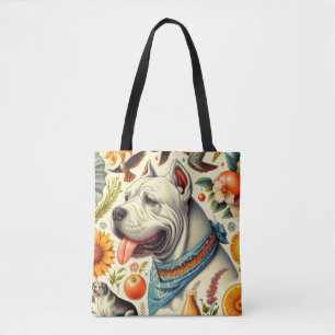 Vintage Dogo Argentino Illustration Tasche