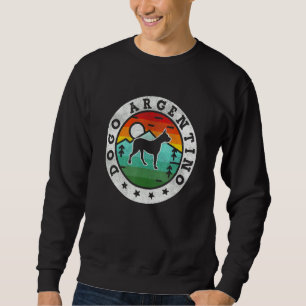 Vintage Dogo Argentino Retro Hundemutter Vater Sweatshirt