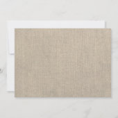 Vintage Doily-u. Leinwand-Hochzeits-Einladung Einladung (Rückseite)