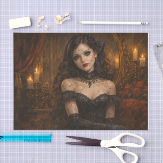 Vintage Doll Seidenpapier (Handwerk)