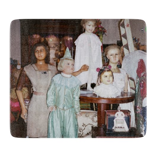 Vintage Dollars Antike Schneidebrett (Vorderseite)