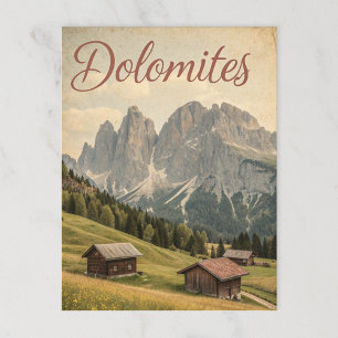 Vintage Dolomiten: Alpine Gipfel Postkarte