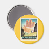 Vintage Dolomiten Berg Magnet (Vorderseite/Rückseite)