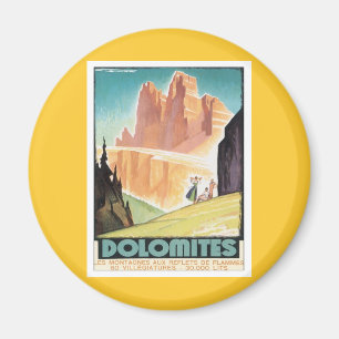Vintage Dolomiten Berg Magnet
