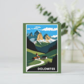 Vintage Dolomiten Berge Italien Landschaft Postkarte (Stehend Vorderseite)