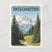 Vintage Dolomiten Berge Italien Landschaft Postkarte (Vorderseite)