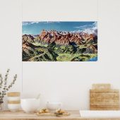 Vintage Dolomiten - Italien Karte Poster (Küche)