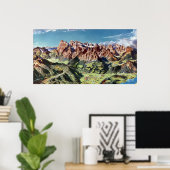 Vintage Dolomiten - Italien Karte Poster (Heimbüro)