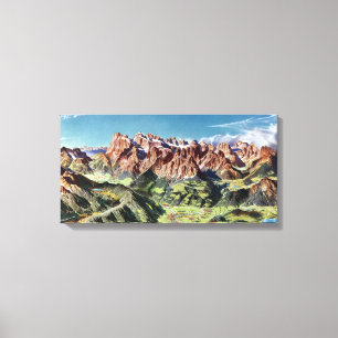 Vintage Dolomiten - Italien Leinwanddruck