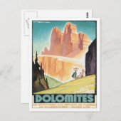 Vintage Dolomiten Postkarte (Vorne/Hinten)