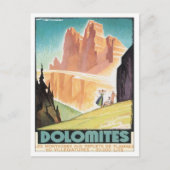 Vintage Dolomiten Postkarte (Vorderseite)