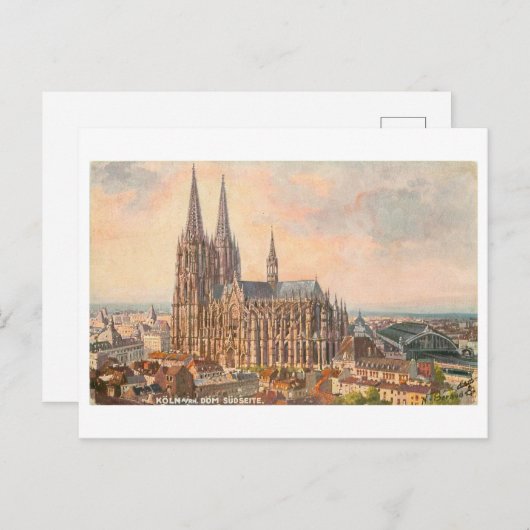 Vintage Dom/Kathedrale Koln Deutschland Postkarte (Vorne/Hinten)