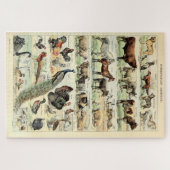 Vintage domestizierte Tiere von Adolphe Millot Puzzle (Horizontal)