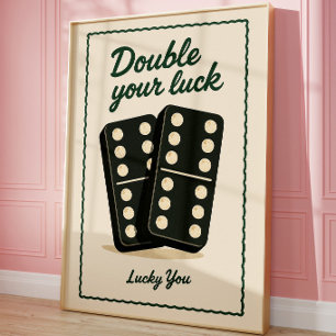 Vintage-Domino-Retro-Spiel-Wandkunst Poster