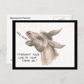 Vintage Donkey-Comicen Postkarte (Vorne/Hinten)