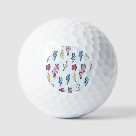 Vintage Donner-Nahtlose Illustration Golfball (Vorderseite)