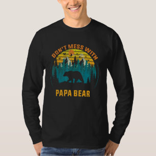 Vintage Don't Mess with PAPA Bär Lustiger Vatertag T-Shirt