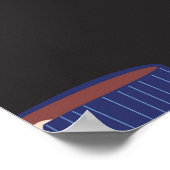 Vintage Doodle Cups Nahtloser Hintergrund Poster (Ecke)