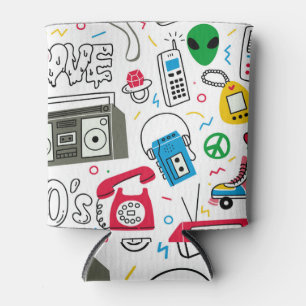 Vintage Doodle-Kollektion der 80er Jahre. Dosenkühler