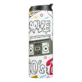 Vintage Doodle-Kollektion der 80er Jahre. Thermosbecher (Nach links gedreht)