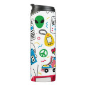 Vintage Doodle-Kollektion der 80er Jahre. Thermosbecher (Nach rechts gedreht)