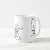 Vintage Doodles-Sammlung skizziert Kaffeetasse (VorderseiteRechts)