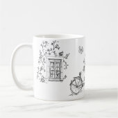 Vintage Doodles-Sammlung skizziert Kaffeetasse (Links)