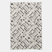 Vintage door handles and hardware pattern geschirrtuch (Vertikal)