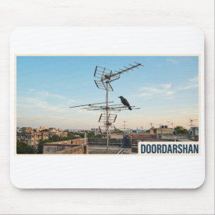 Vintage-Doordarshan-Ära-Dach-TV-Antenne 80er Jah Mousepad